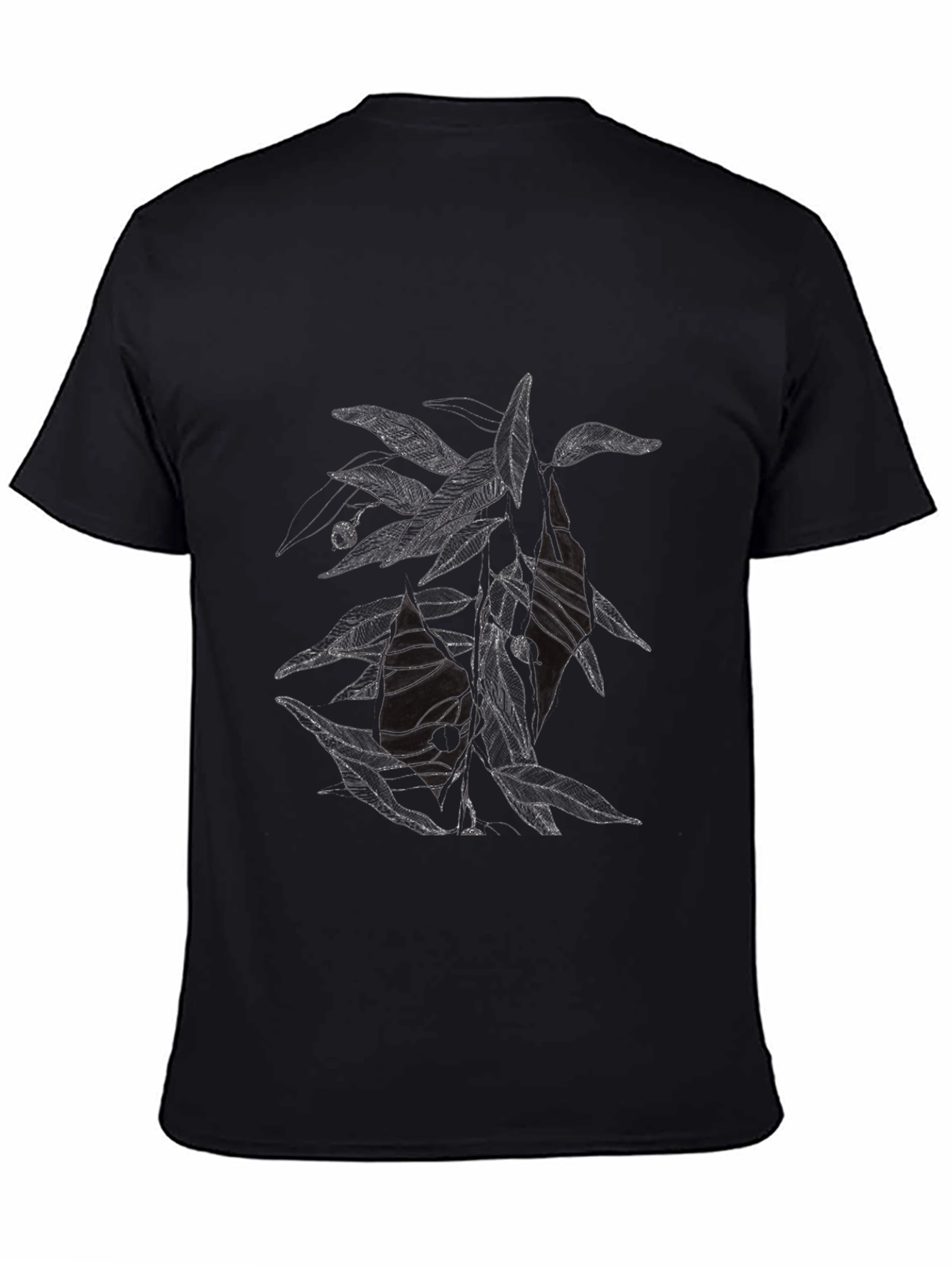 Abstract Graphic Print Mens Black T-Shirt