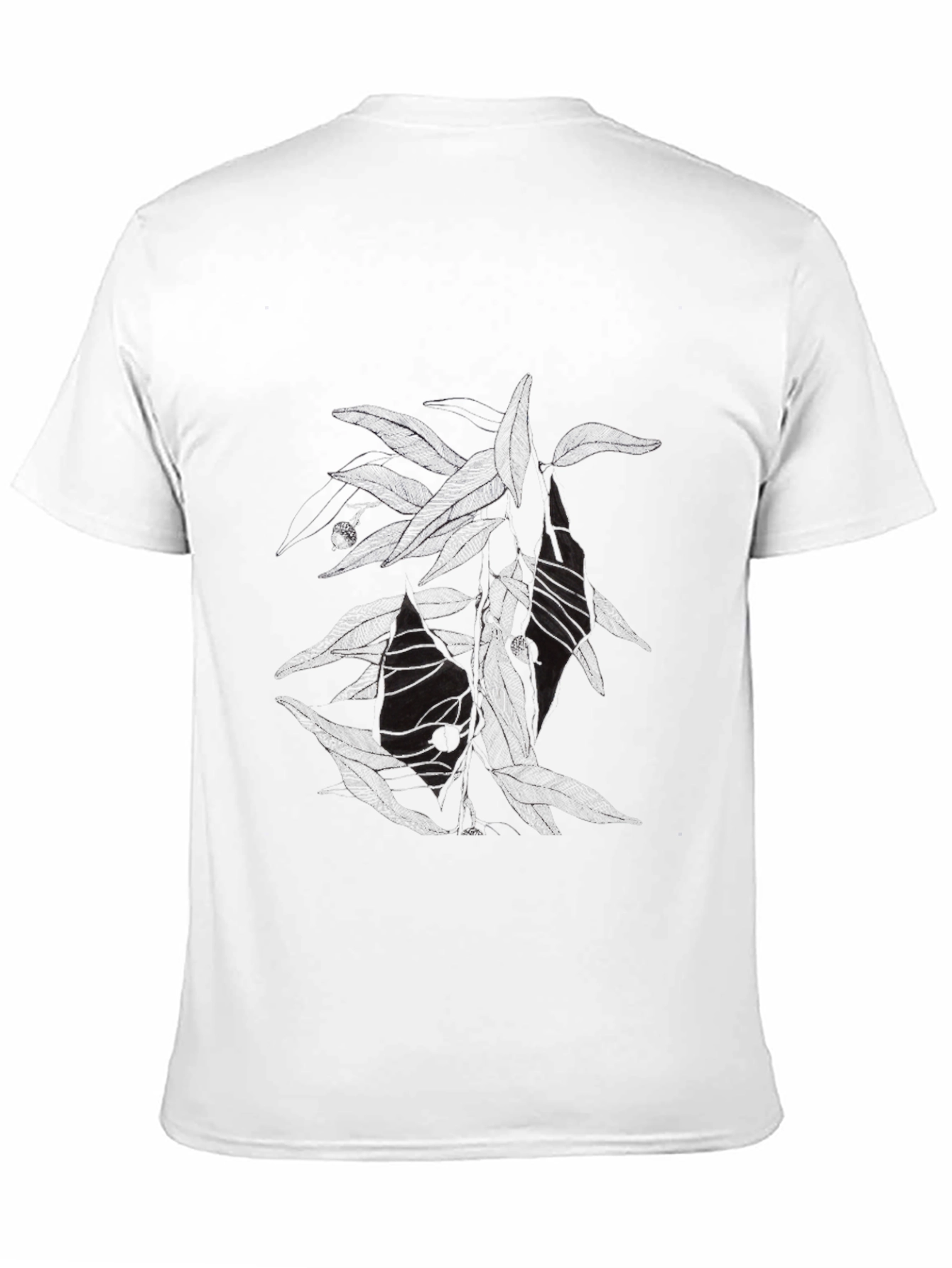 Abstract Graphic Print Mens Black T-Shirt