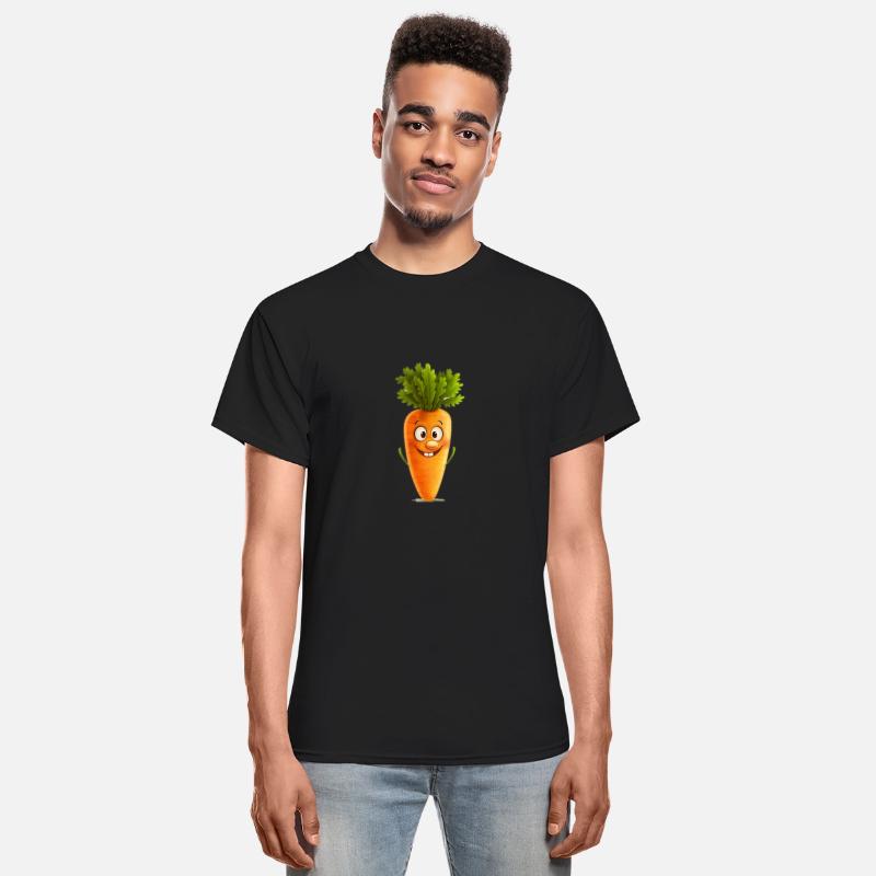 Funny cheerful carrot with big smile