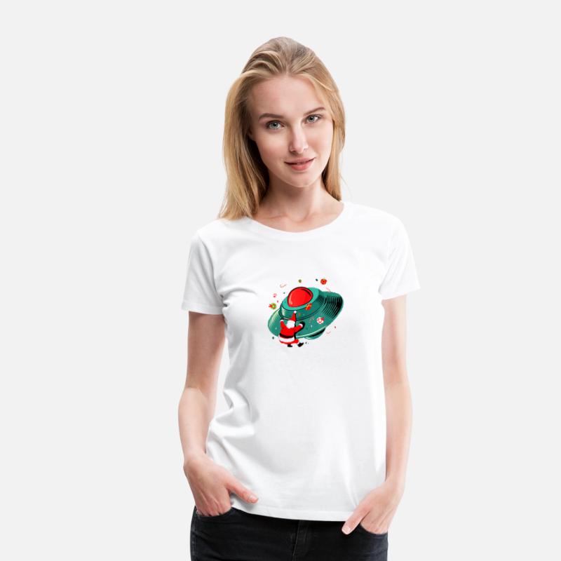 Funny Christmas Alien UFO Santa Claus Abduction