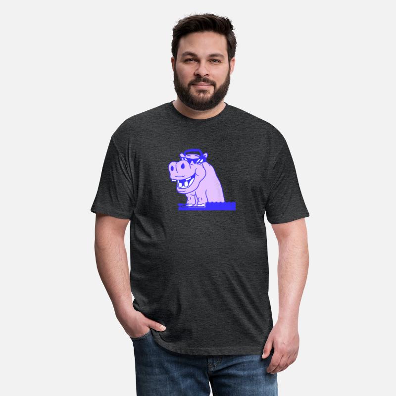 Funny DJ Cool Hippo Animal Mixing Music Party Club