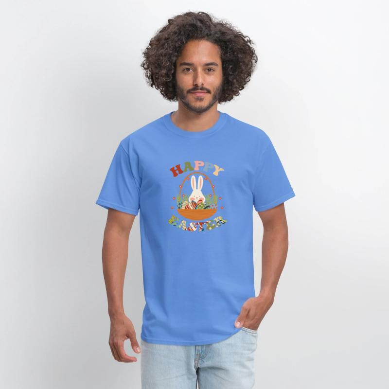 Funny Happy Easter Bunny Eggs Rabbit Basket.