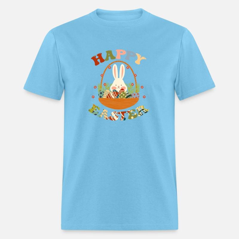 Funny Happy Easter Bunny Eggs Rabbit Basket.