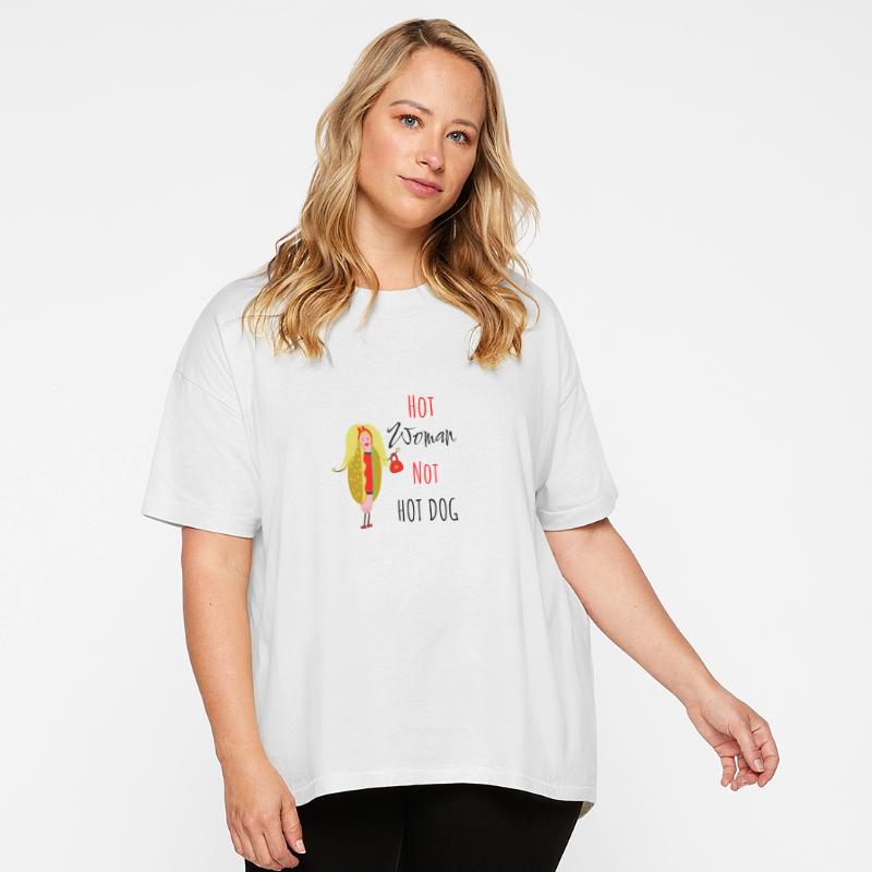 Funny hot dog lady