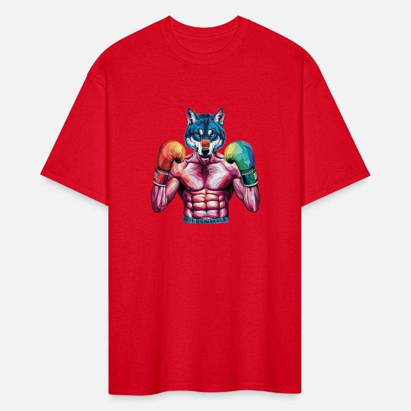 Funny Kickboxing or Boxing Wolf Animal