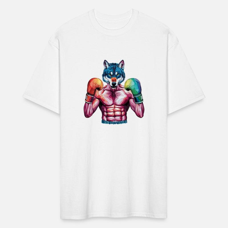 Funny Kickboxing or Boxing Wolf Animal