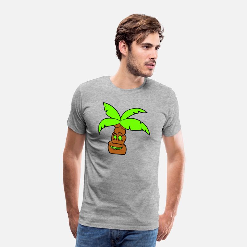 Funny Palm Face Island Vacation Happy Fun Comic