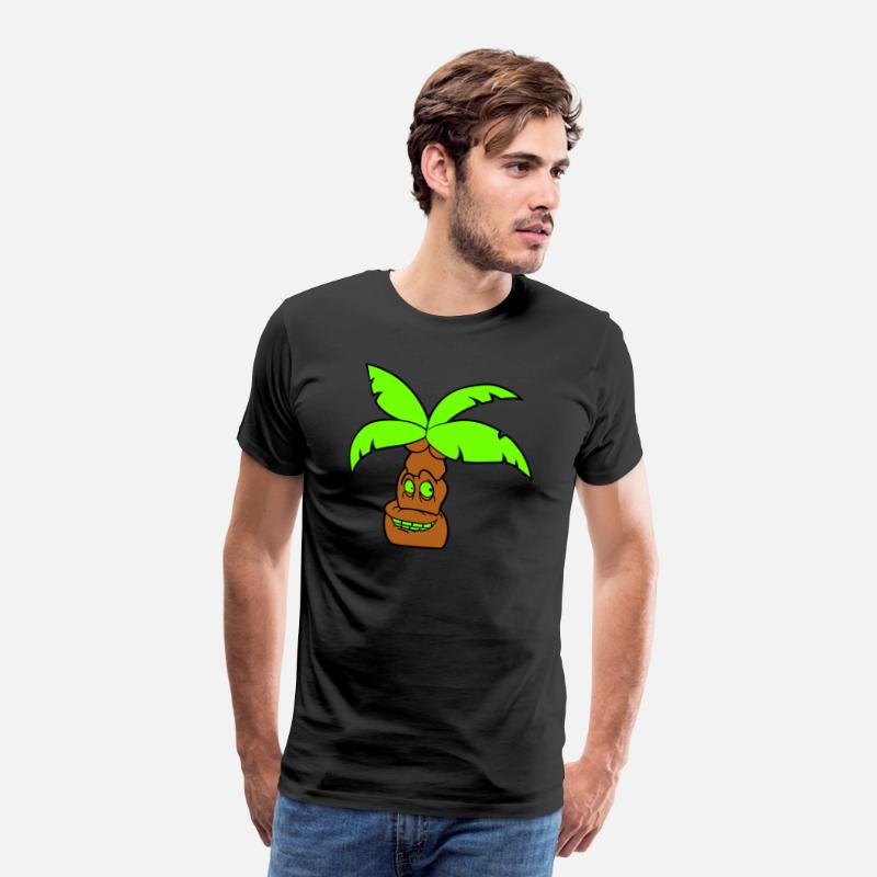 Funny Palm Face Island Vacation Happy Fun Comic