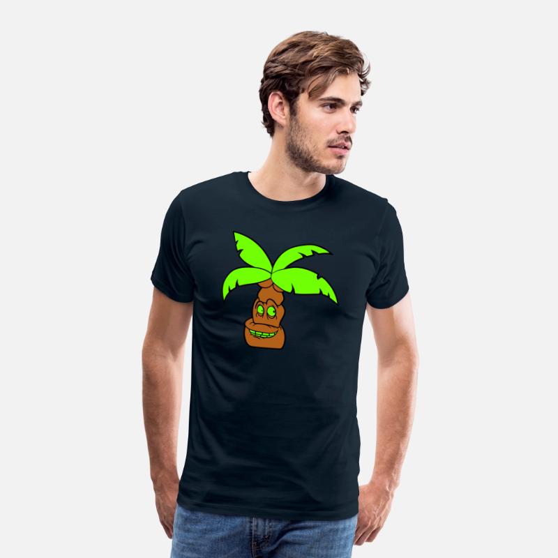 Funny Palm Face Island Vacation Happy Fun Comic
