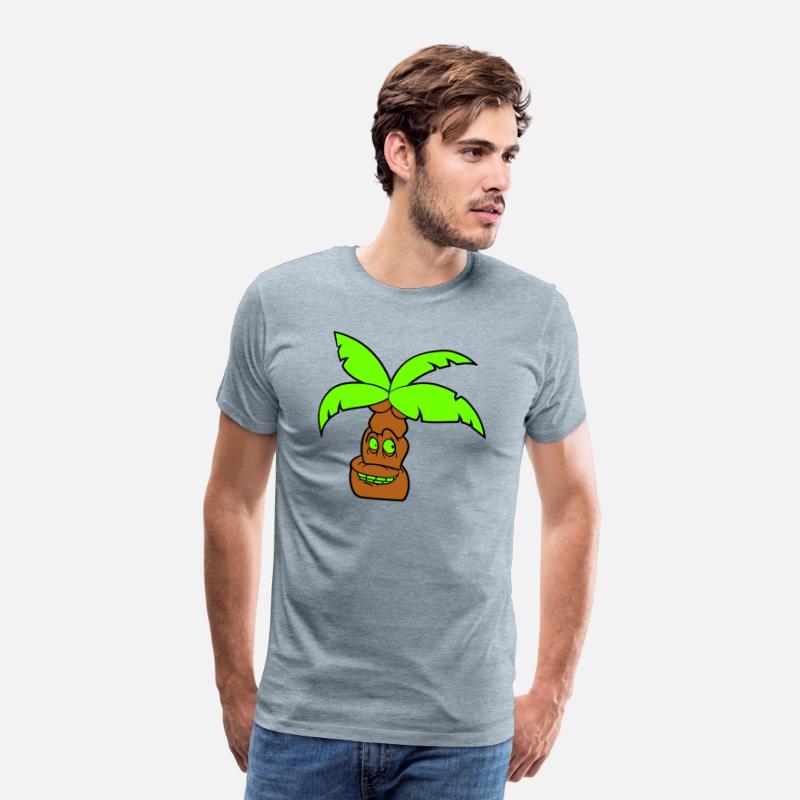Funny Palm Face Island Vacation Happy Fun Comic