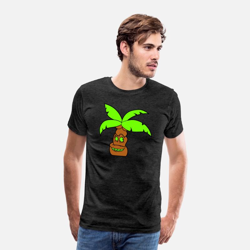 Funny Palm Face Island Vacation Happy Fun Comic
