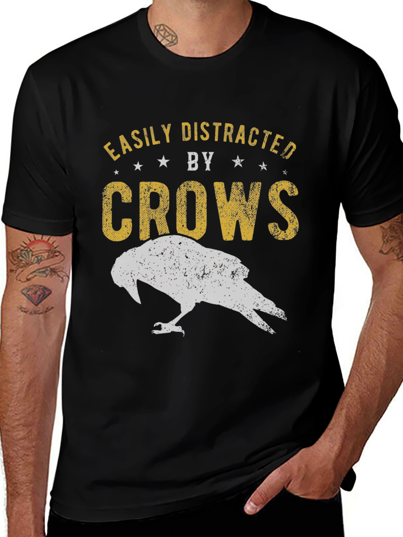 Easily Distracted by Crows Graphic Tee