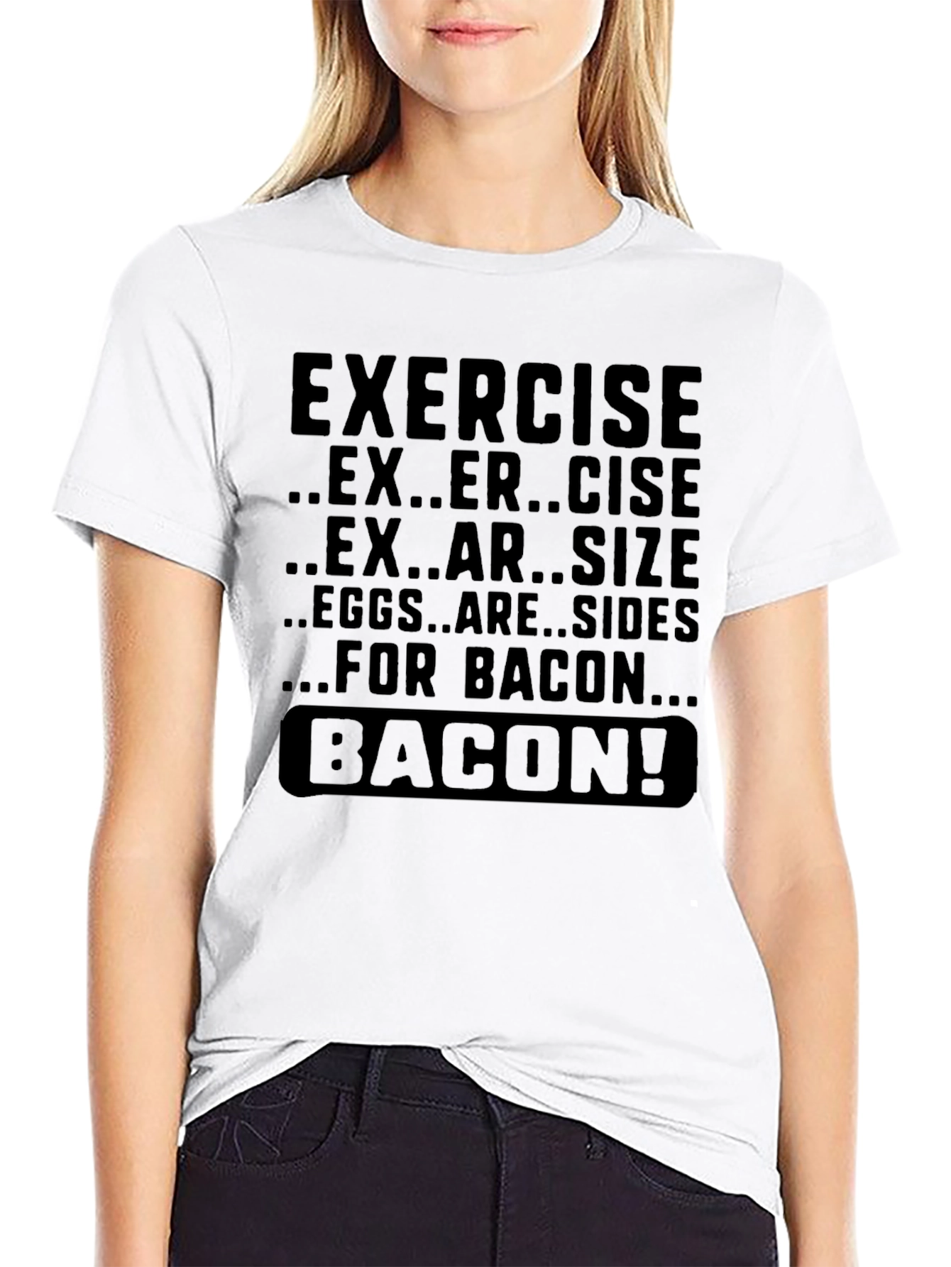 Funny Bacon Graphic Tee Shirt