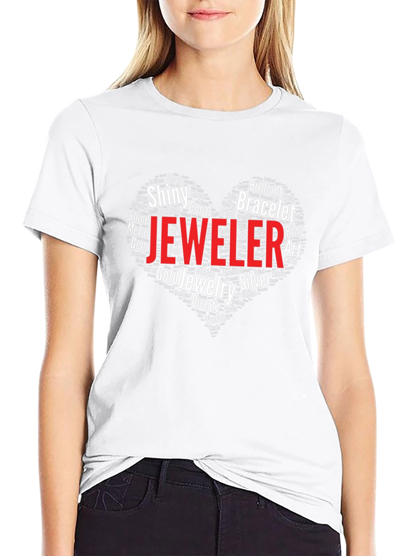 Jeweler Heart Word Art T-Shirt