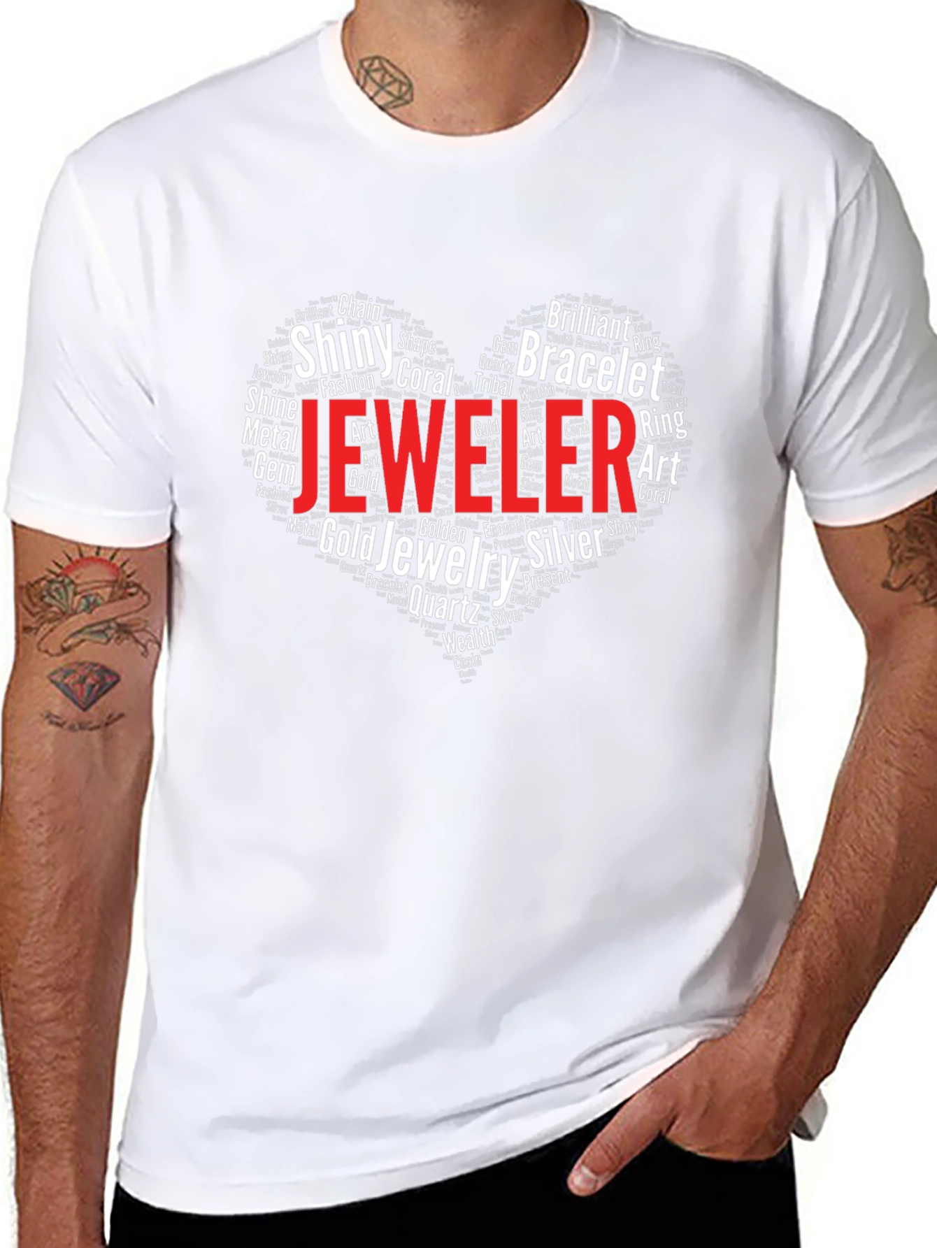Jeweler Heart Word Art T-Shirt