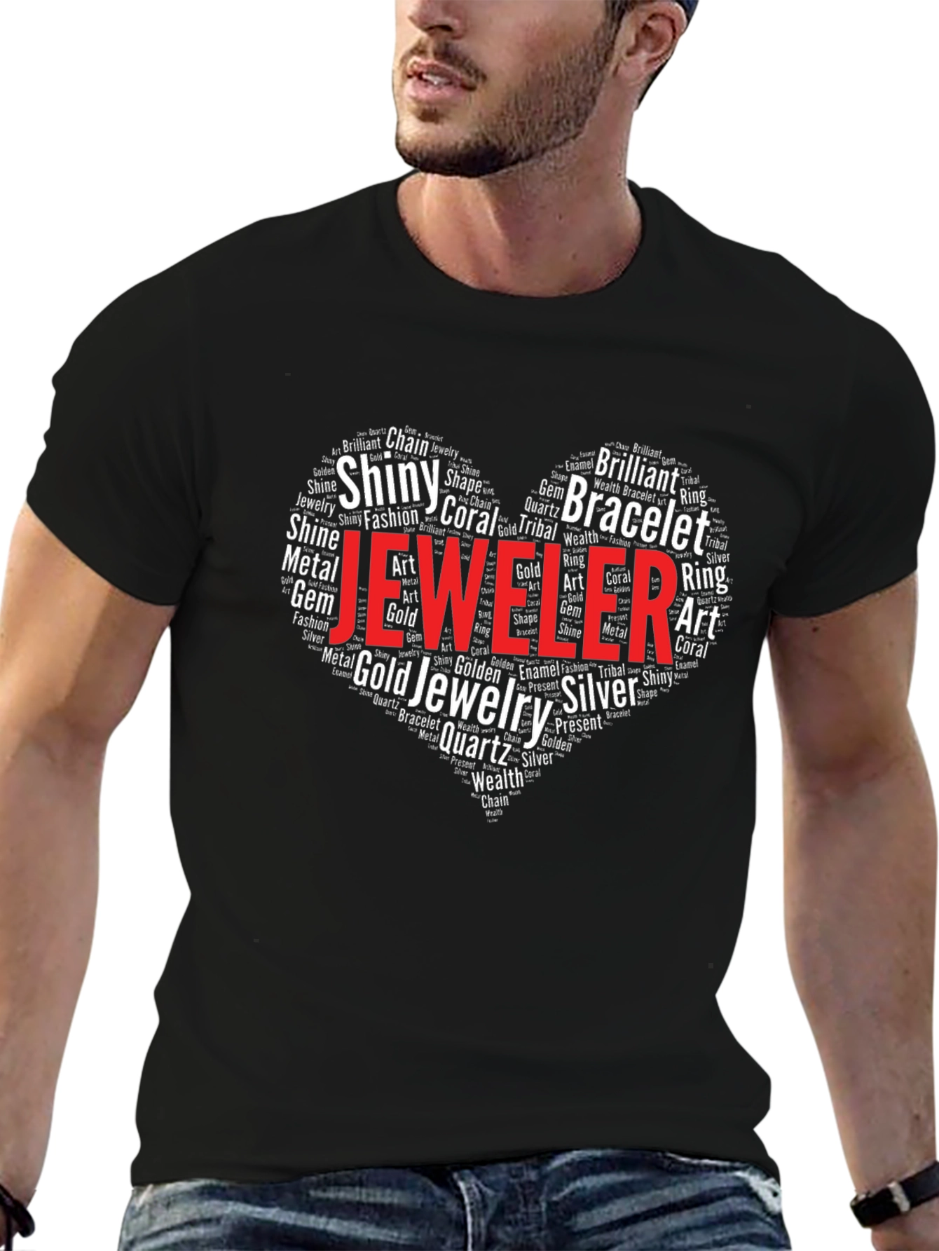 Jeweler Heart Word Art T-Shirt