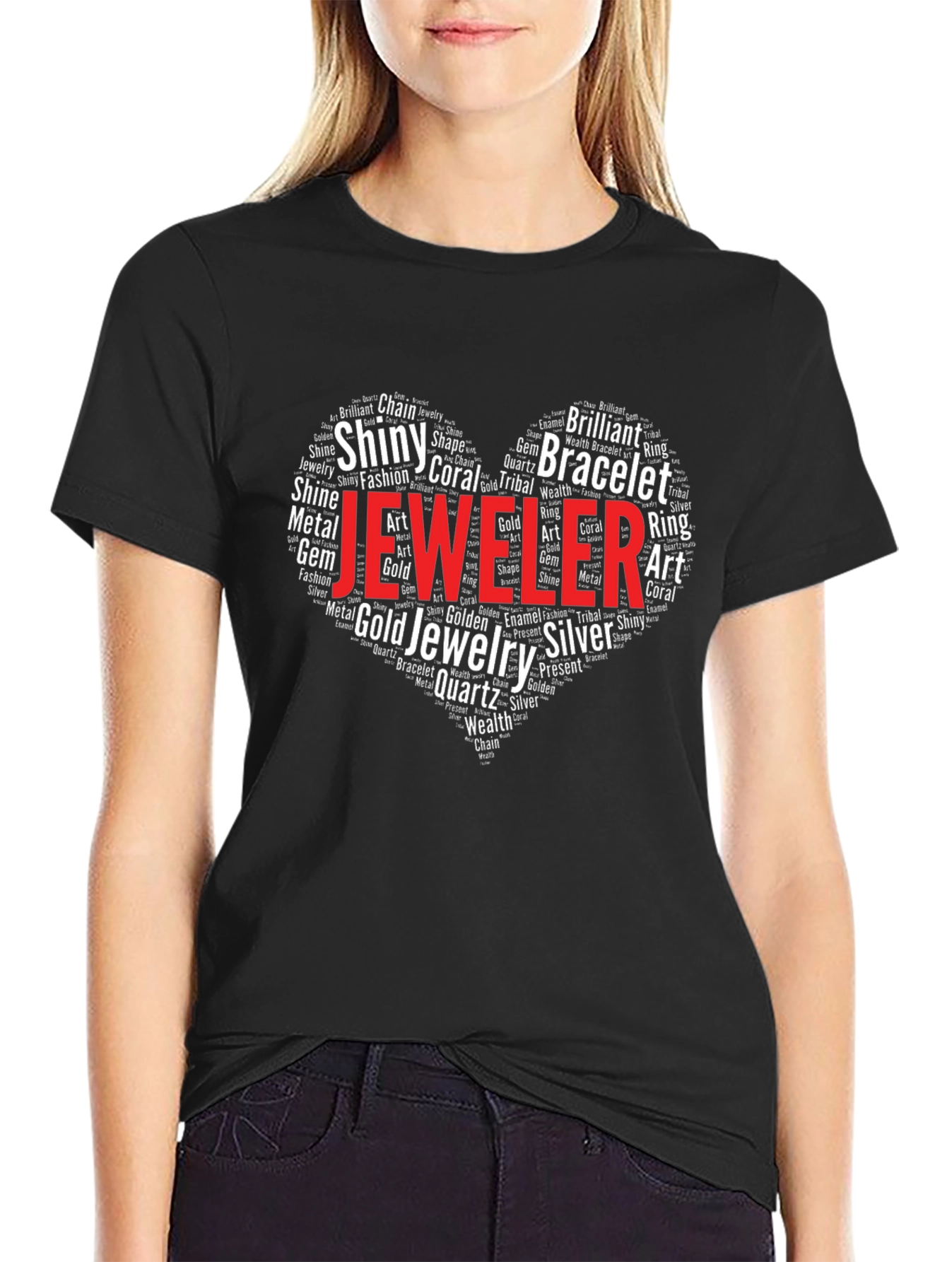 Jeweler Heart Word Art T-Shirt