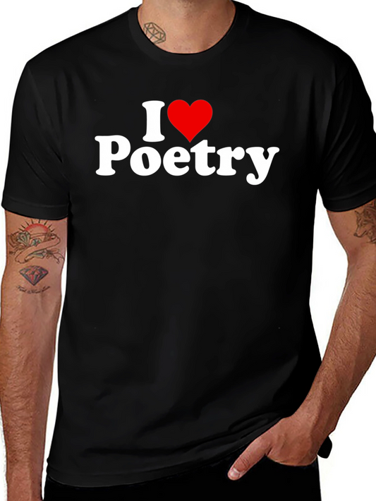 I Heart Poetry Black T-Shirt