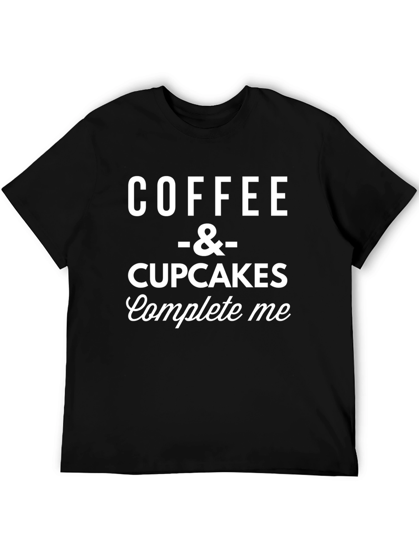 Coffee & Cupcakes Complete Me Black Graphic Tee