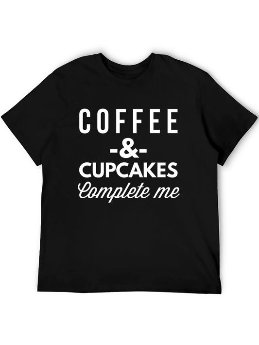 Coffee & Cupcakes Complete Me Black Graphic Tee