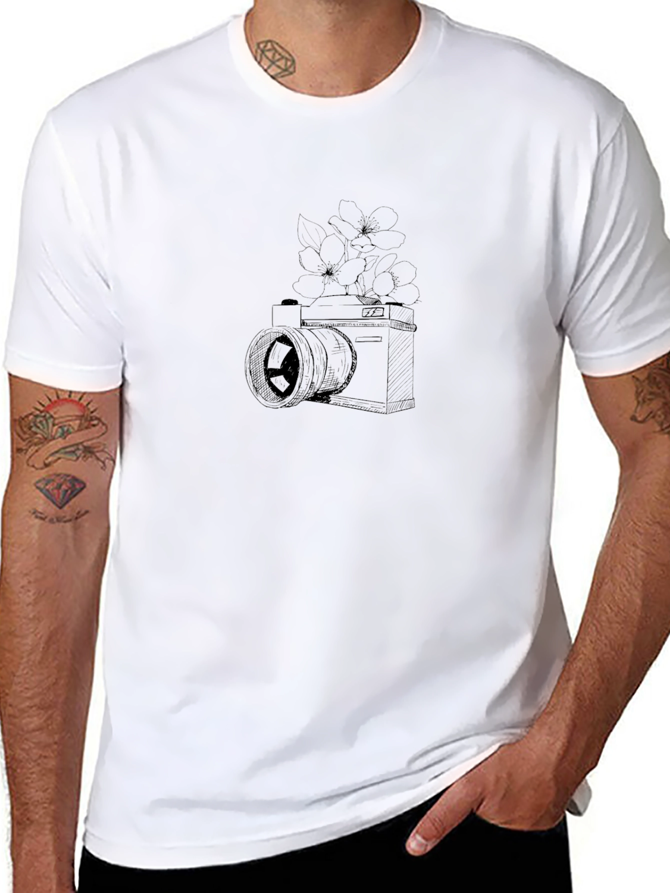 Camera Graphic Black T-Shirt