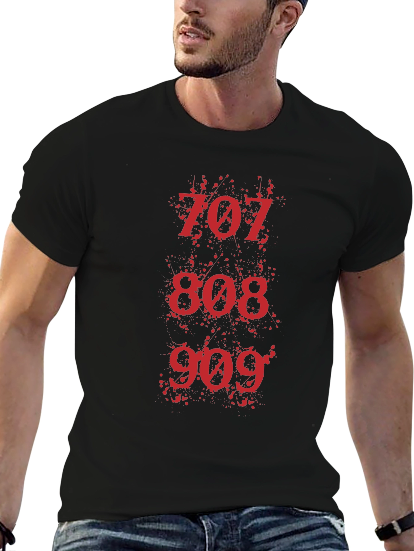 707 808 909 Music Producer Black T-Shirt