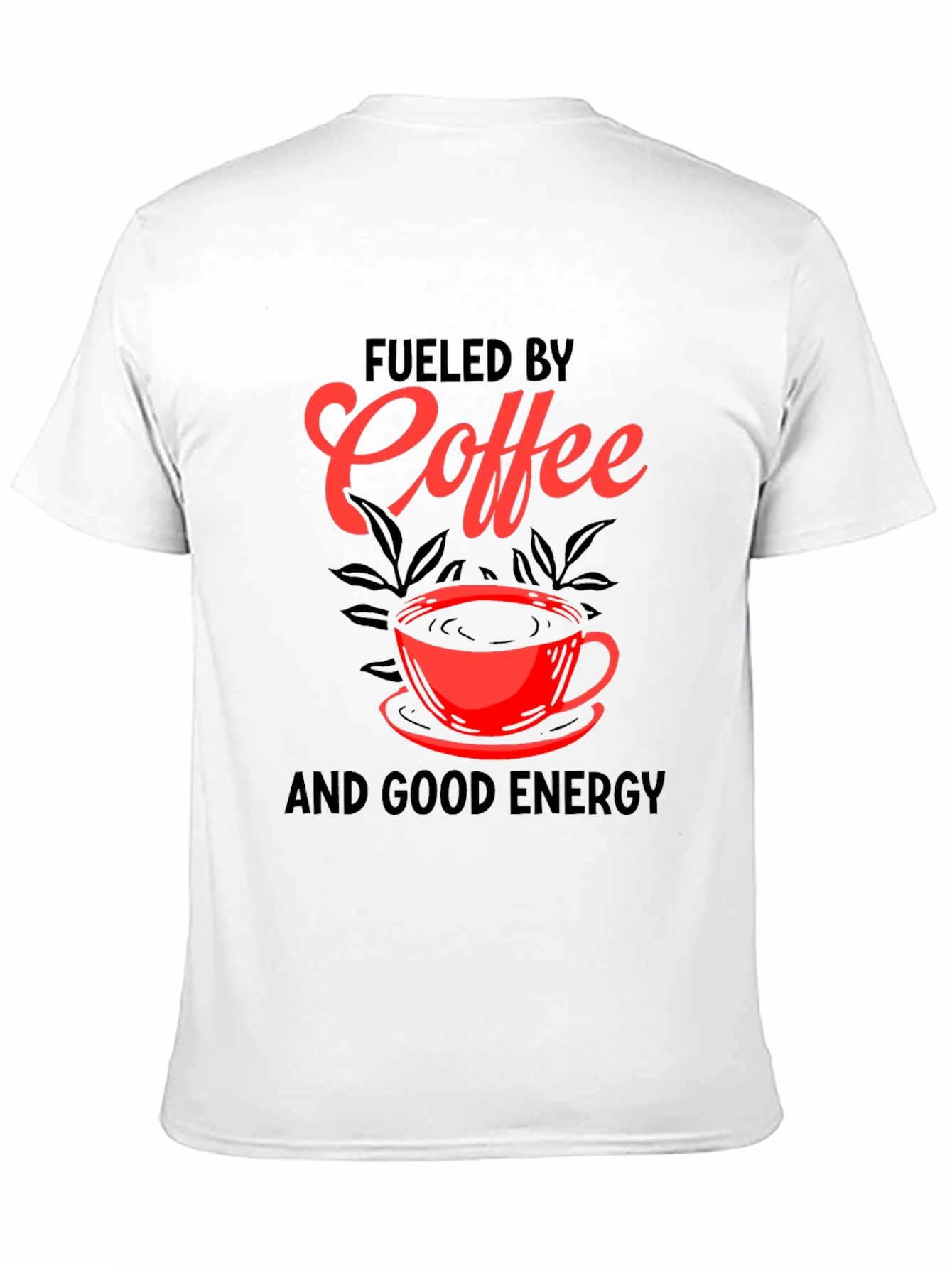 Fueled by Coffee Graphic Tee - Black Cotton Blend