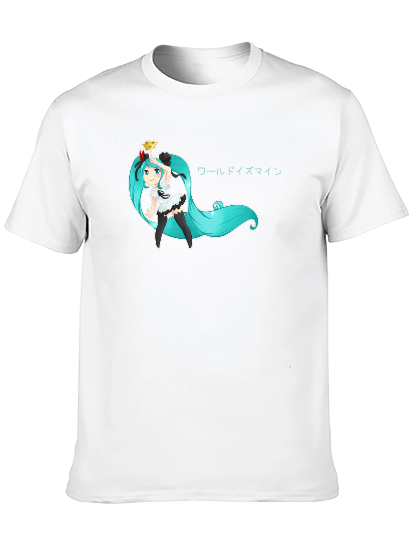 Anime Girl Graphic Tee - Black Cotton T-Shirt