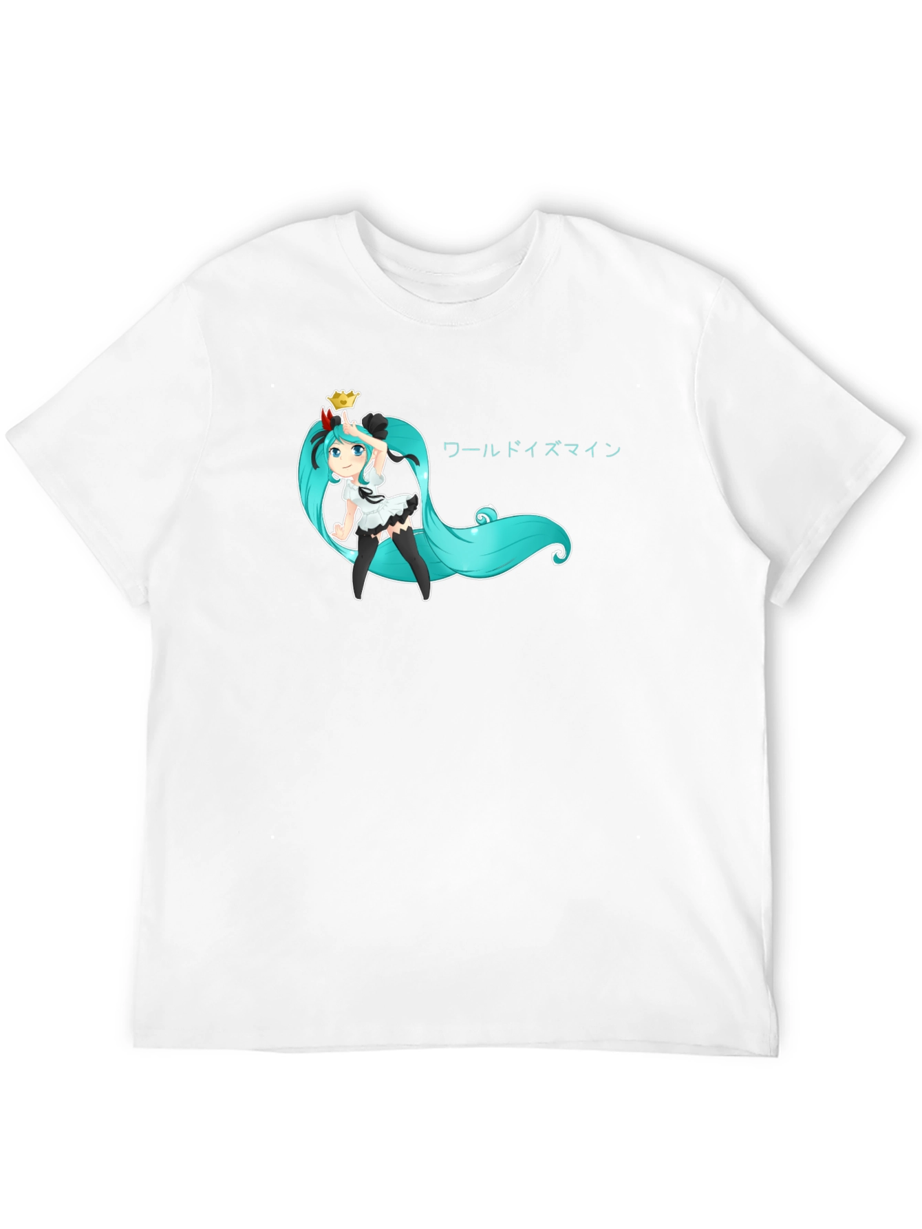 Anime Girl Graphic Tee - Black Cotton T-Shirt