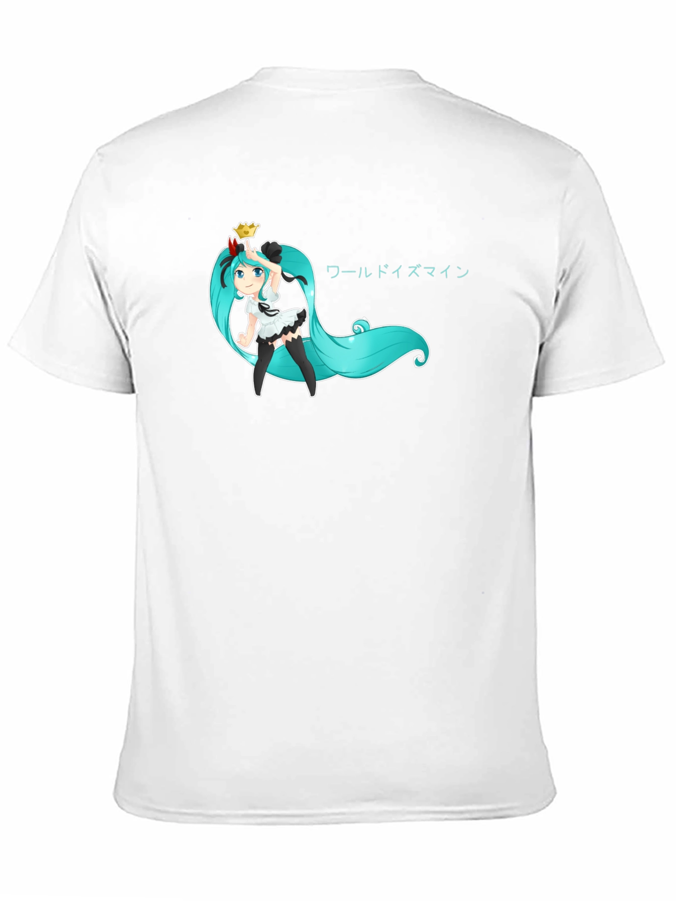 Anime Girl Graphic Tee - Black Cotton T-Shirt