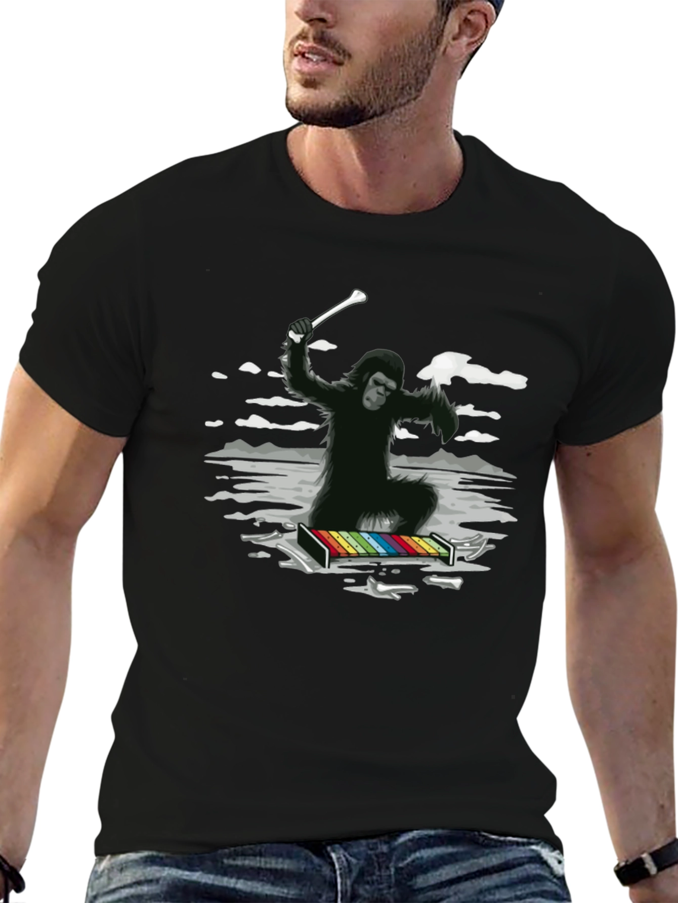 Gorilla Xylophone Player Graphic Tee