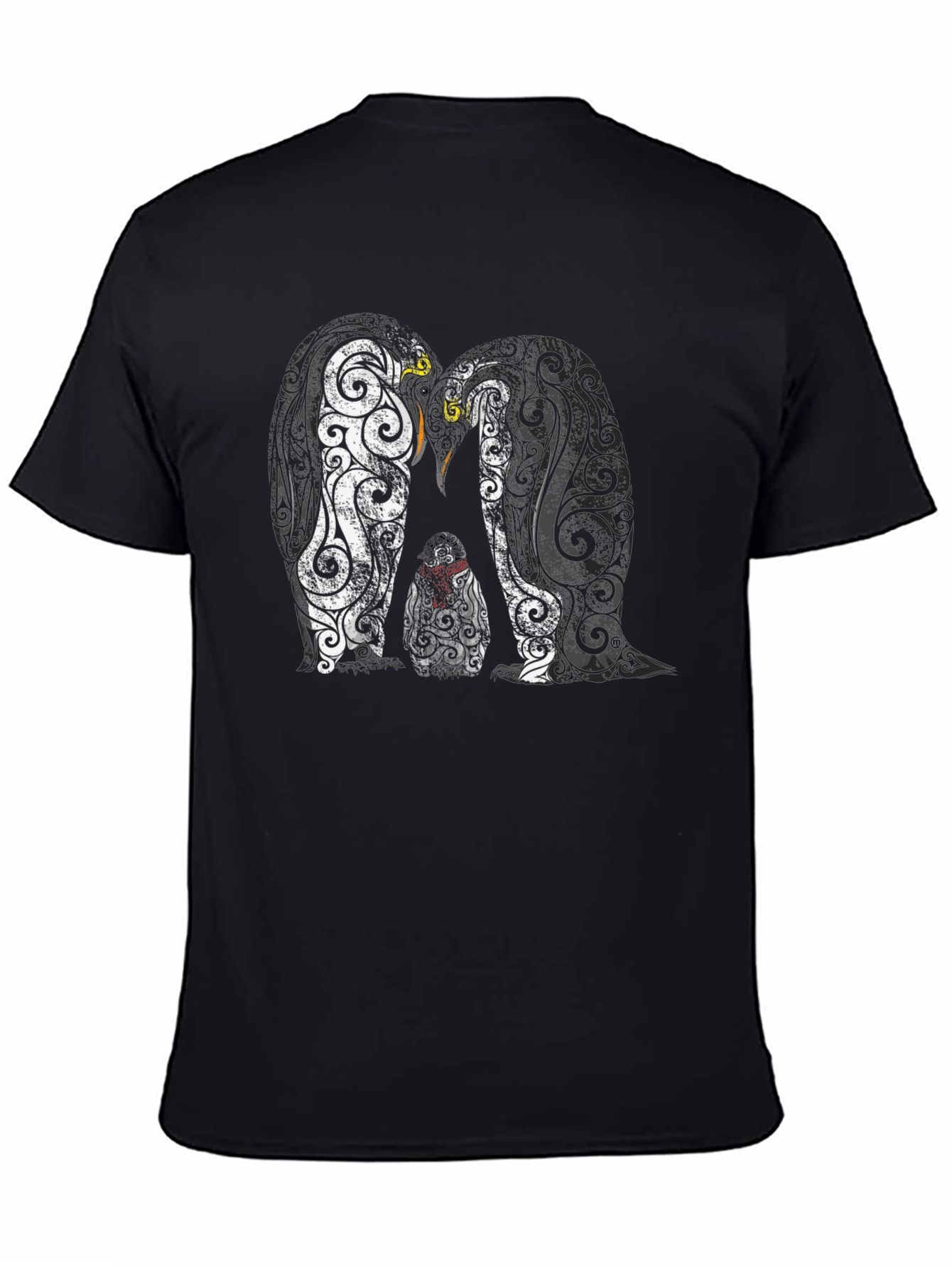 Penguin Family Graphic Tee - Black
