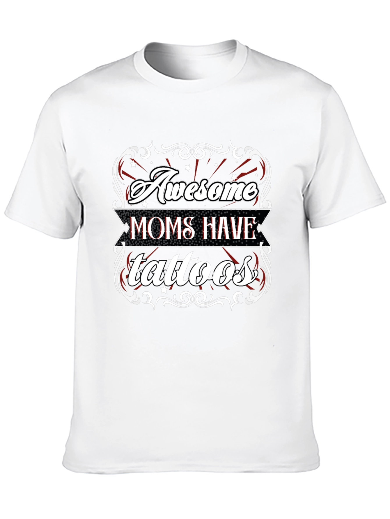 Awesome Moms Have Tattoos Black T-Shirt