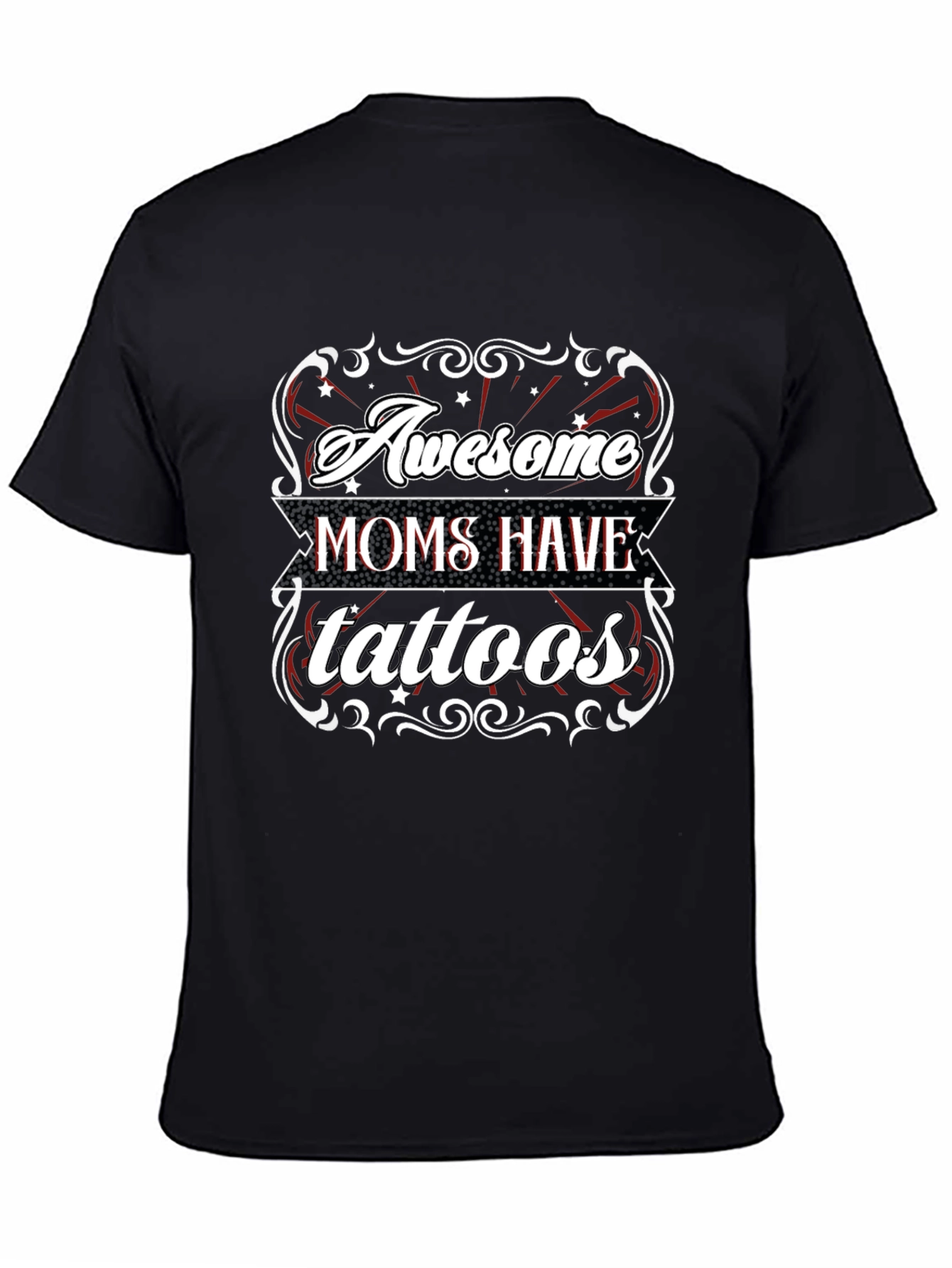 Awesome Moms Have Tattoos Black T-Shirt