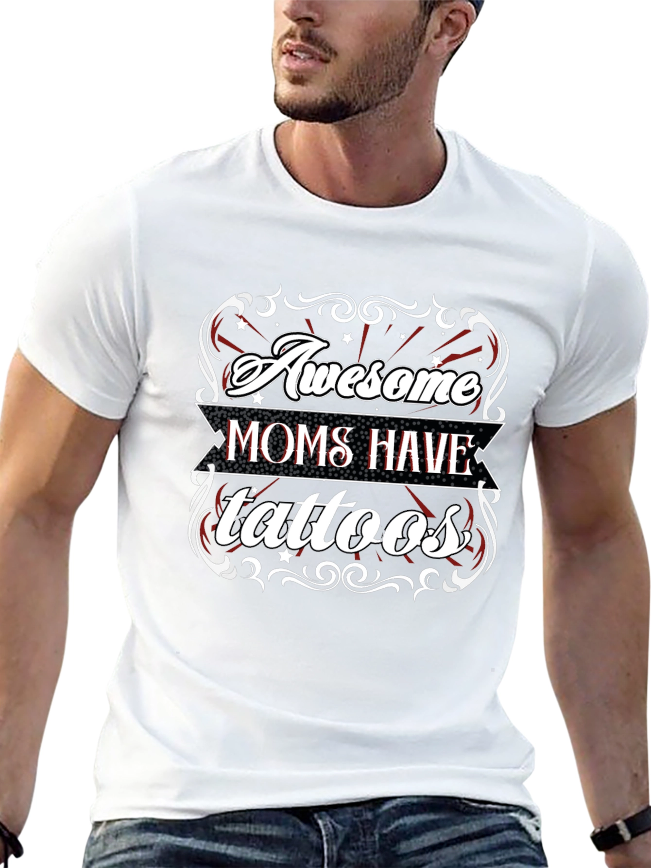 Awesome Moms Have Tattoos Black T-Shirt