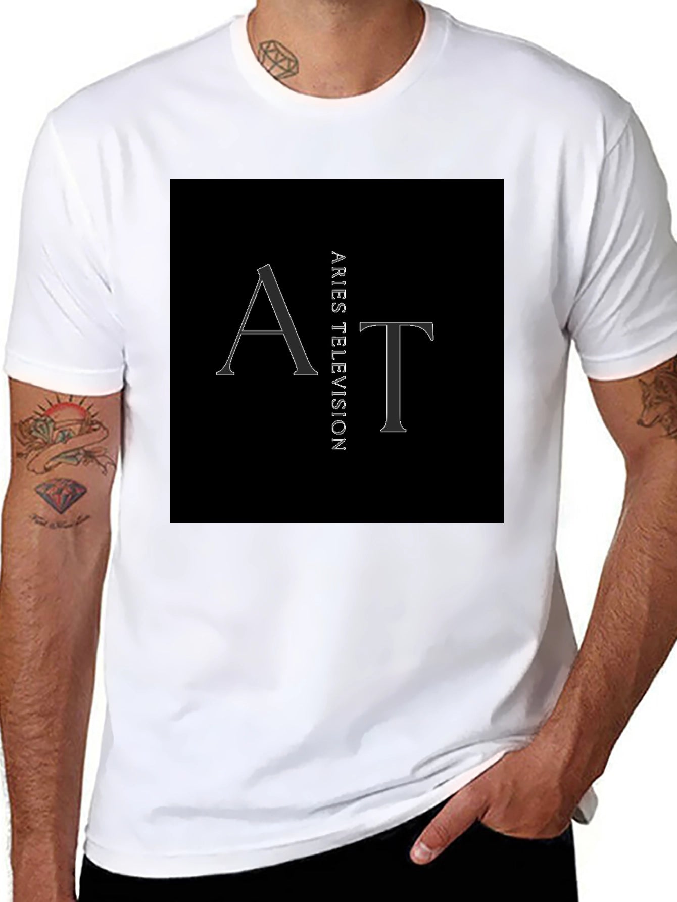 Aries Television Black Graphic Tee