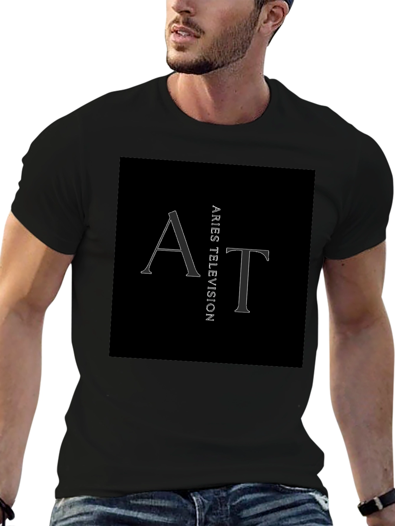 Aries Television Black Graphic Tee