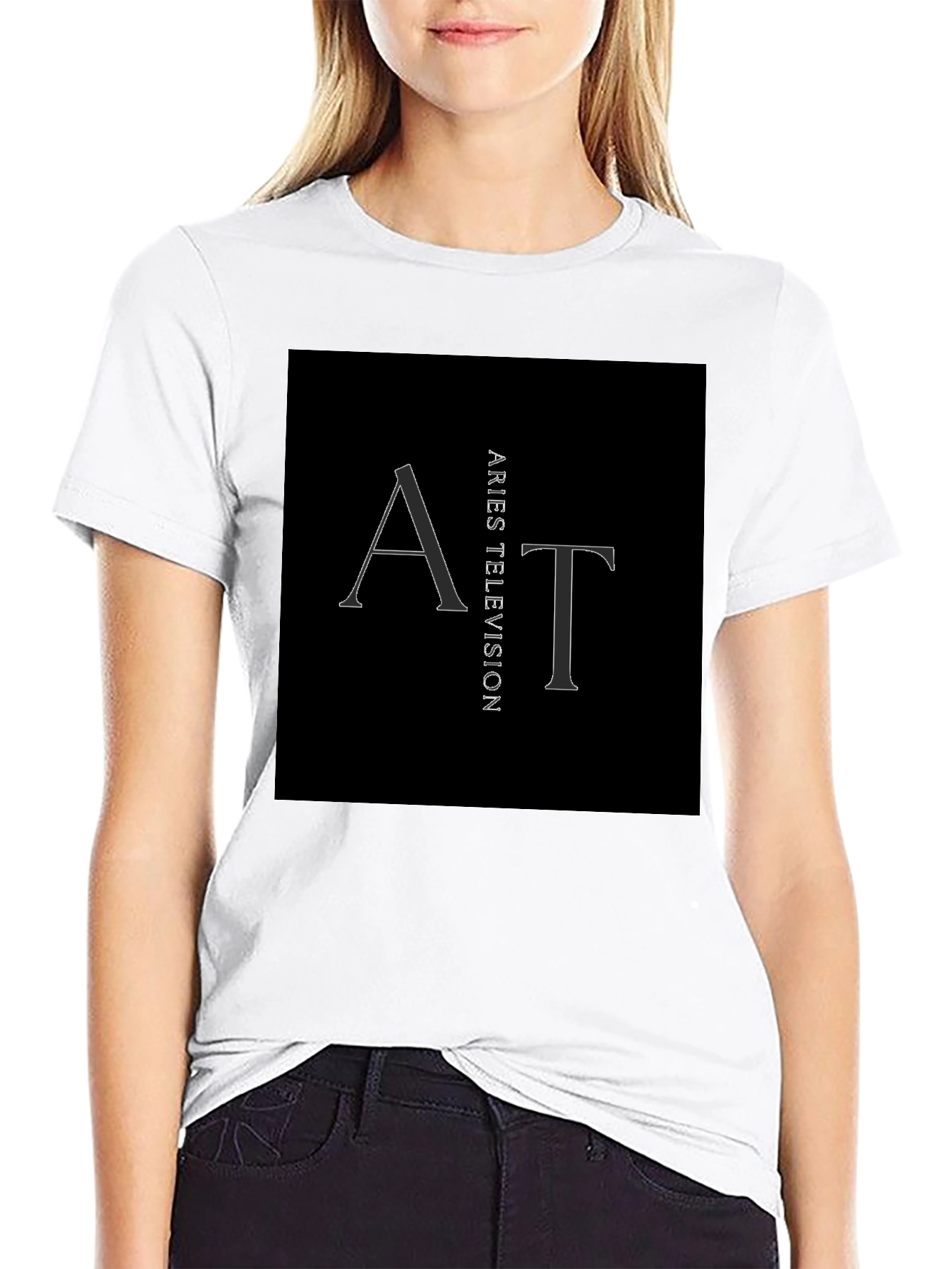 Aries Television Black Graphic Tee