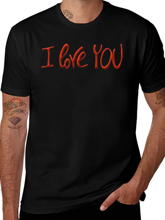 I Love You Black Graphic Tee