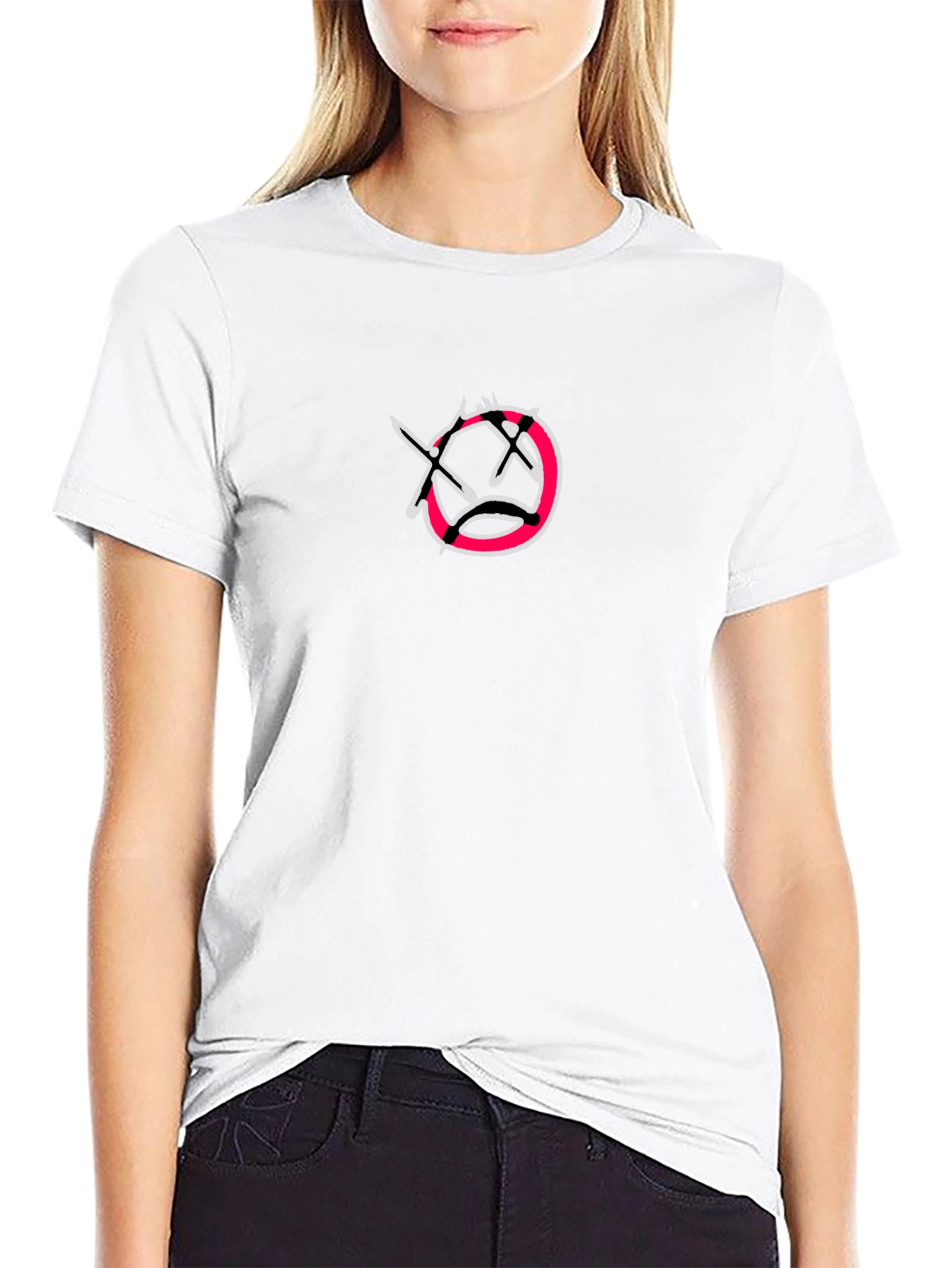Black T-Shirt with Graphic Print