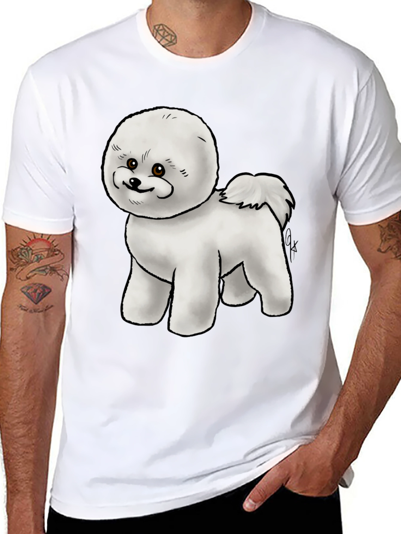 Cute Bichon Frise Dog Graphic T-Shirt
