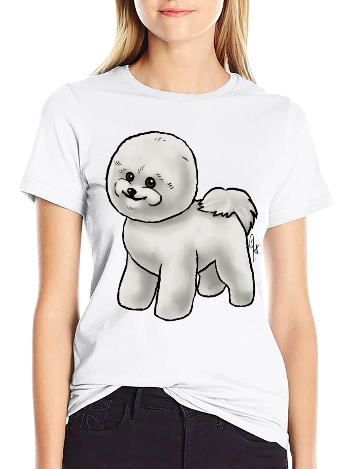 Cute Bichon Frise Dog Graphic T-Shirt
