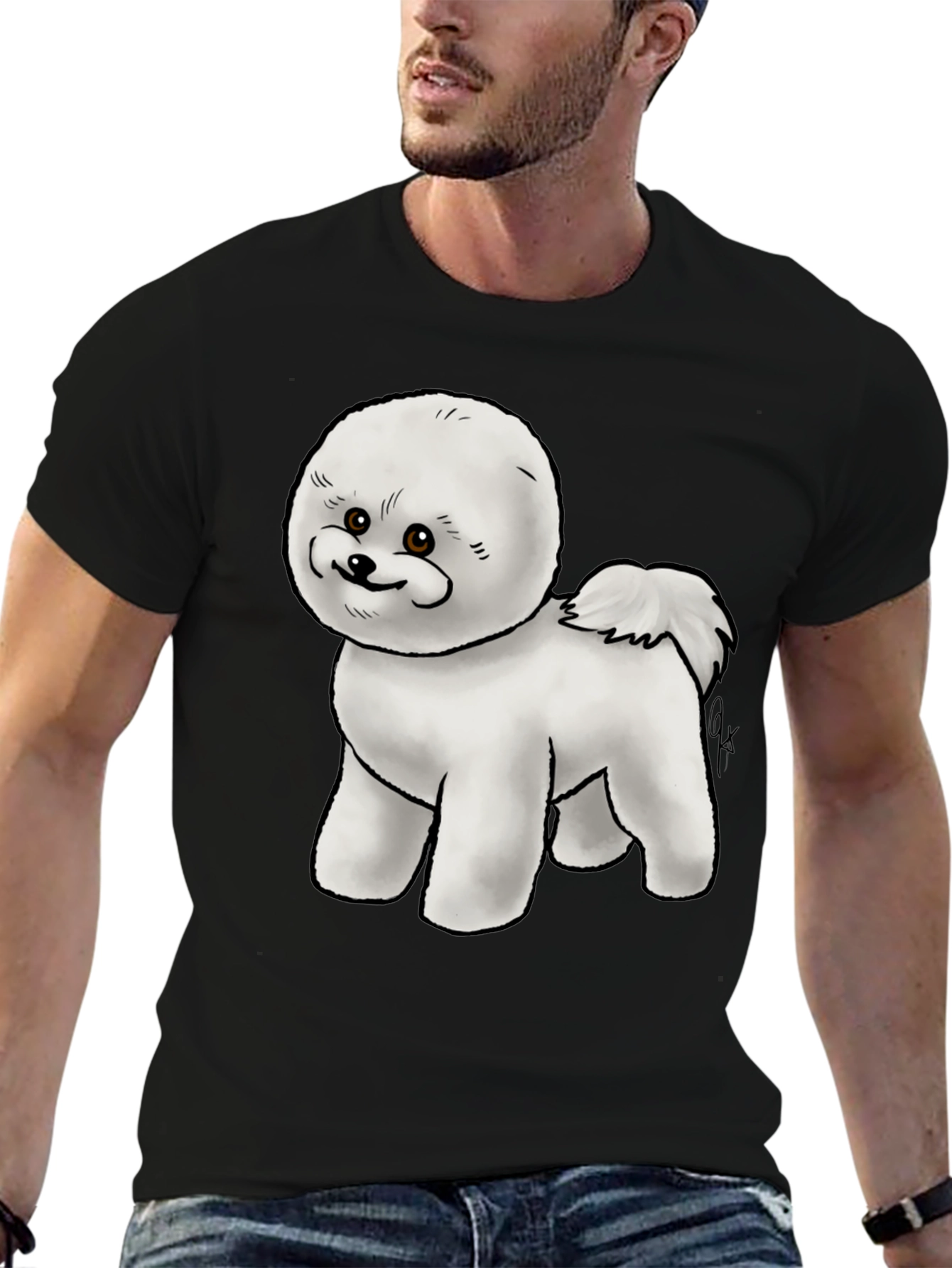 Cute Bichon Frise Dog Graphic T-Shirt