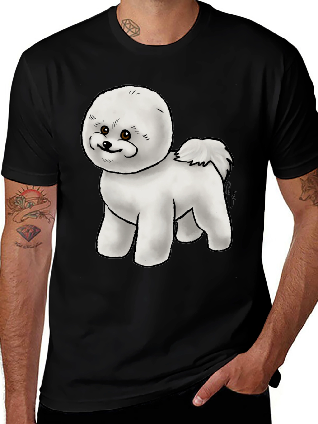 Cute Bichon Frise Dog Graphic T-Shirt