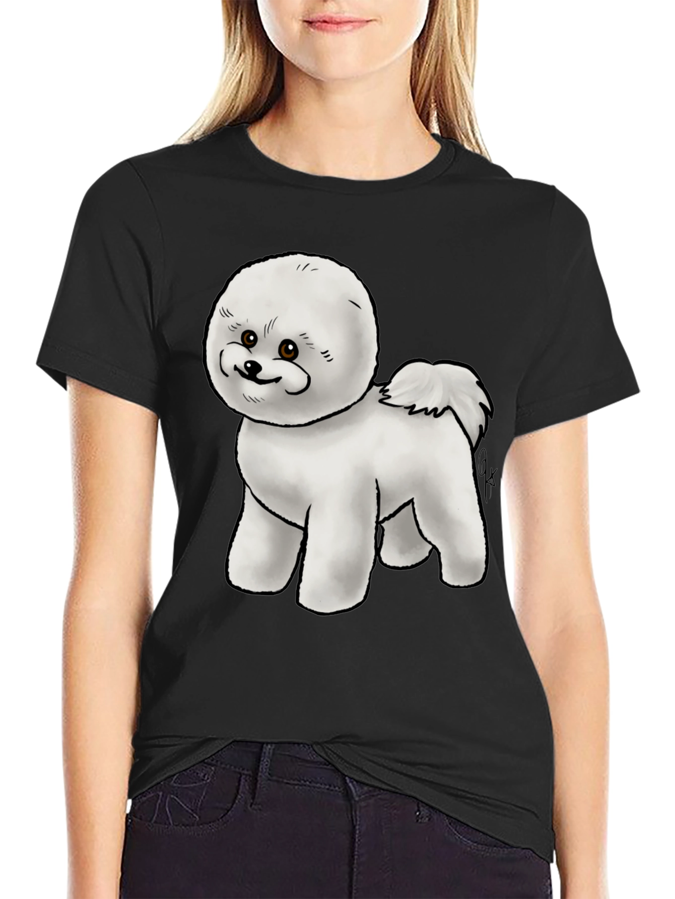 Cute Bichon Frise Dog Graphic T-Shirt