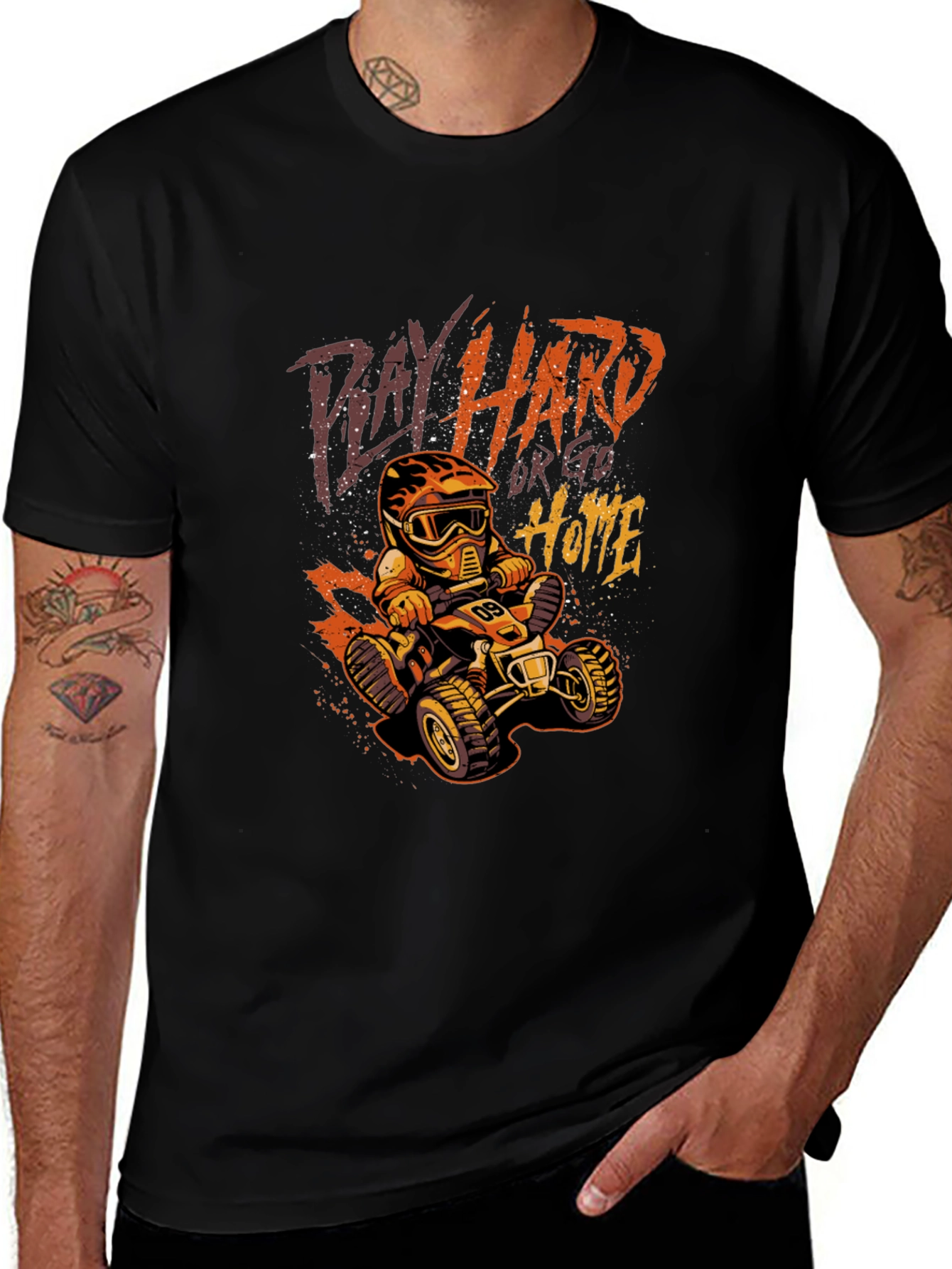 Play Hard ATV Rider Black T-Shirt