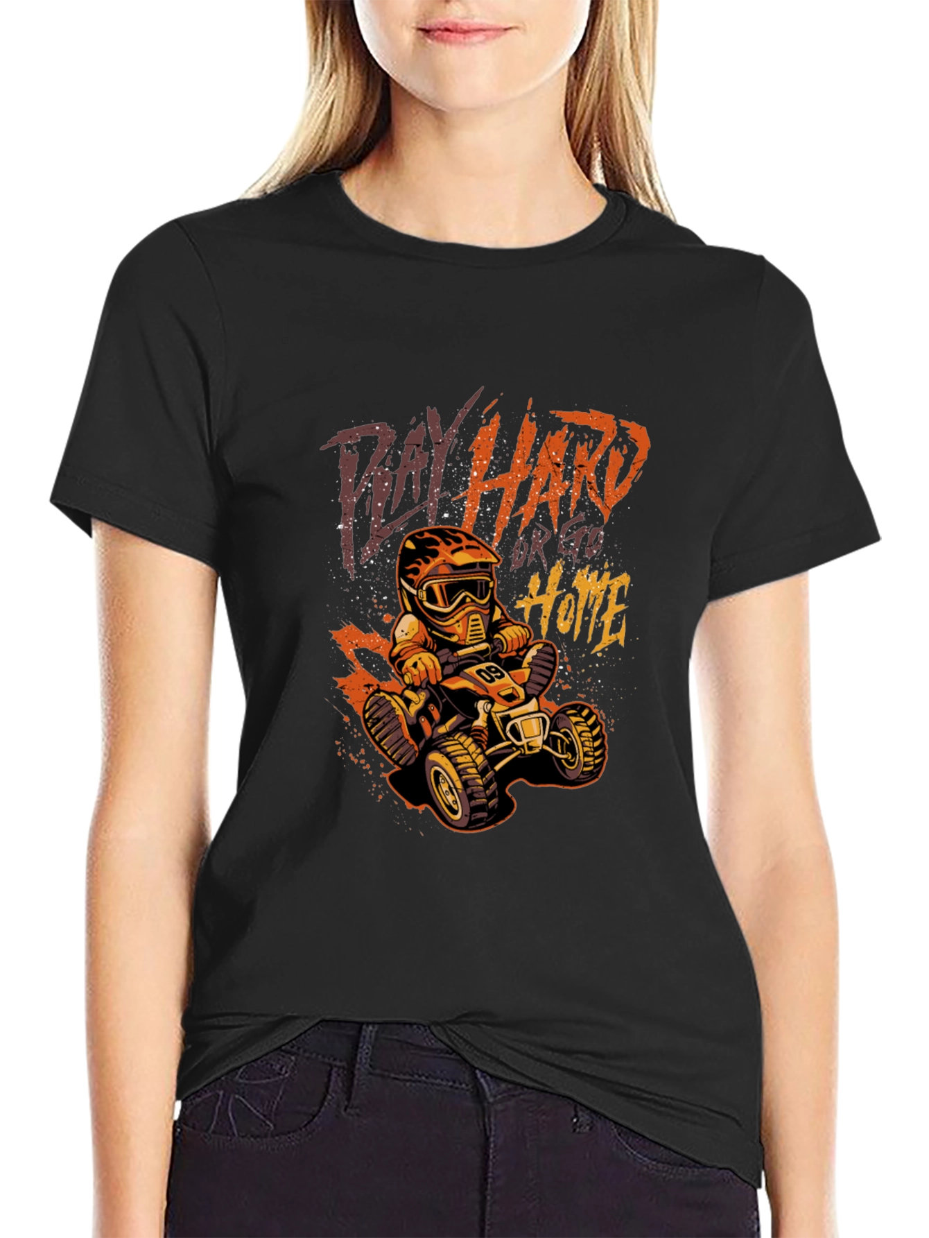 Play Hard ATV Rider Black T-Shirt