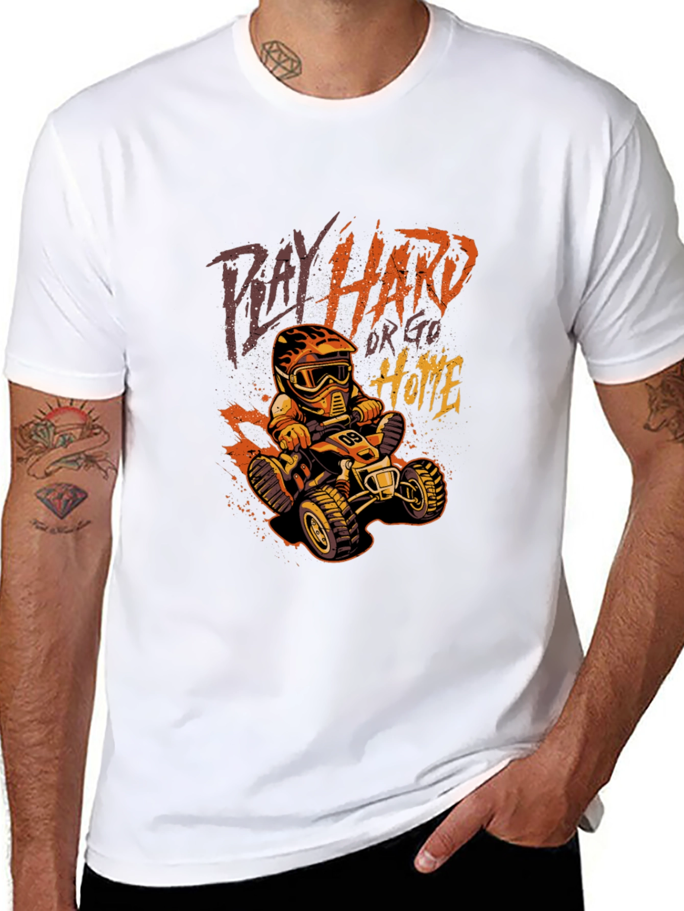 Play Hard ATV Rider Black T-Shirt