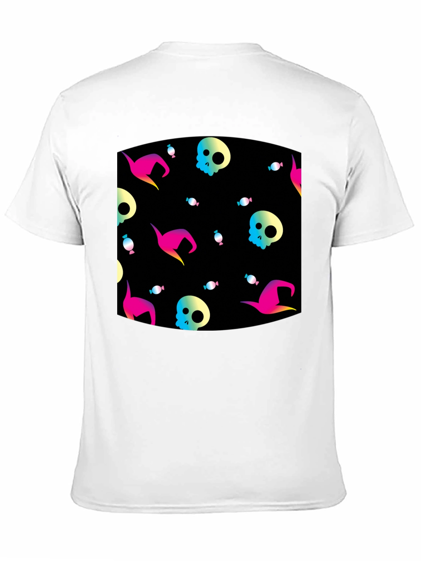 Halloween Patterned Black T-Shirt