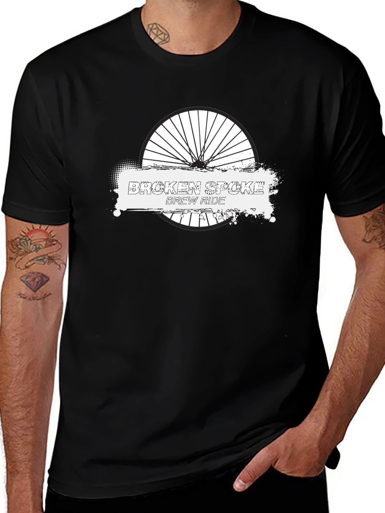 Broken Spoke Brew Ride Black T-Shirt